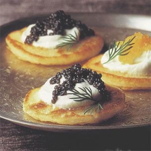 caviar on blini