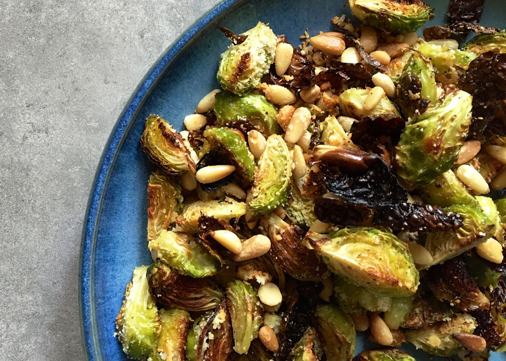 Shaved Brussels Sprouts with Pine Nuts