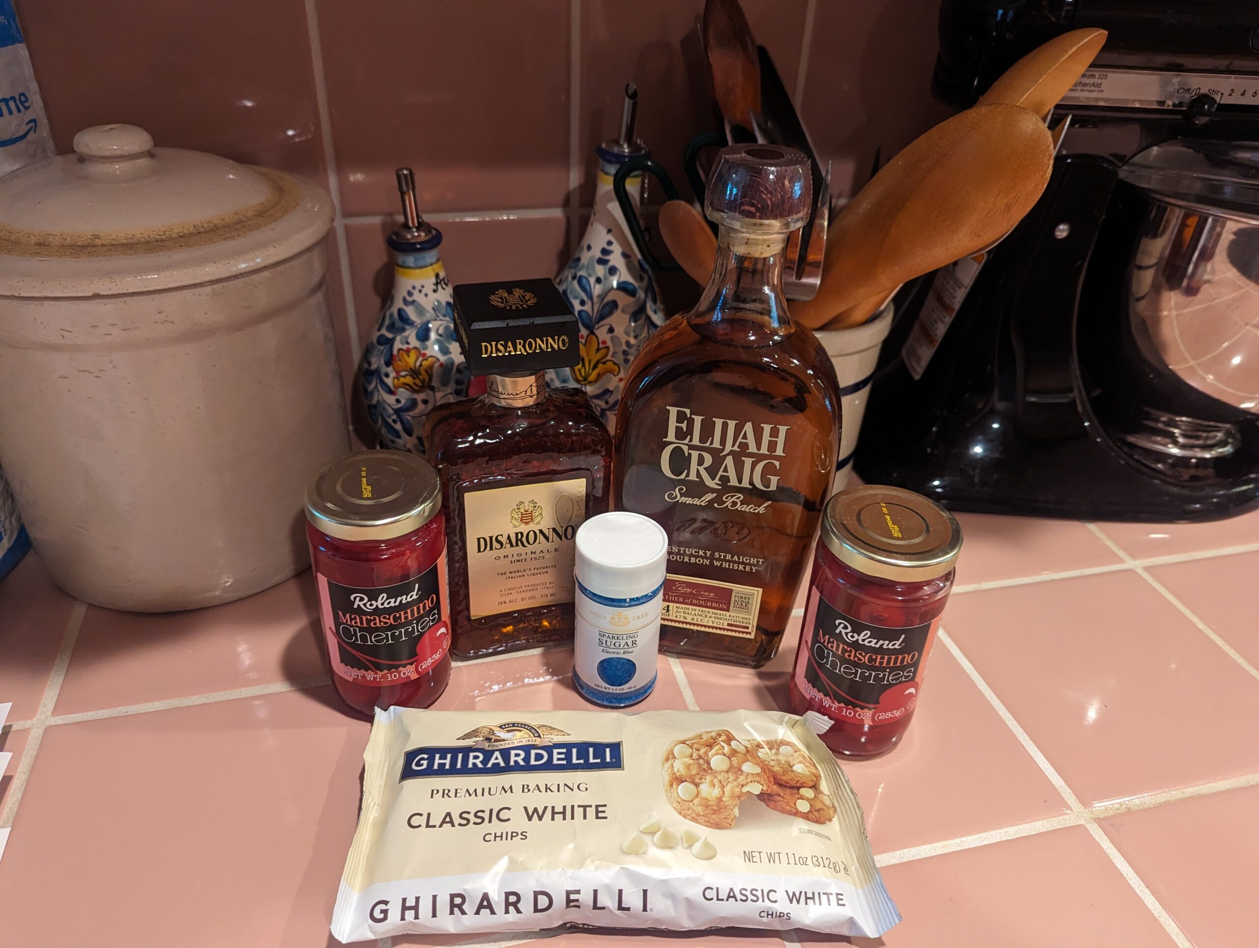 ingredients for boozy cherry bombs